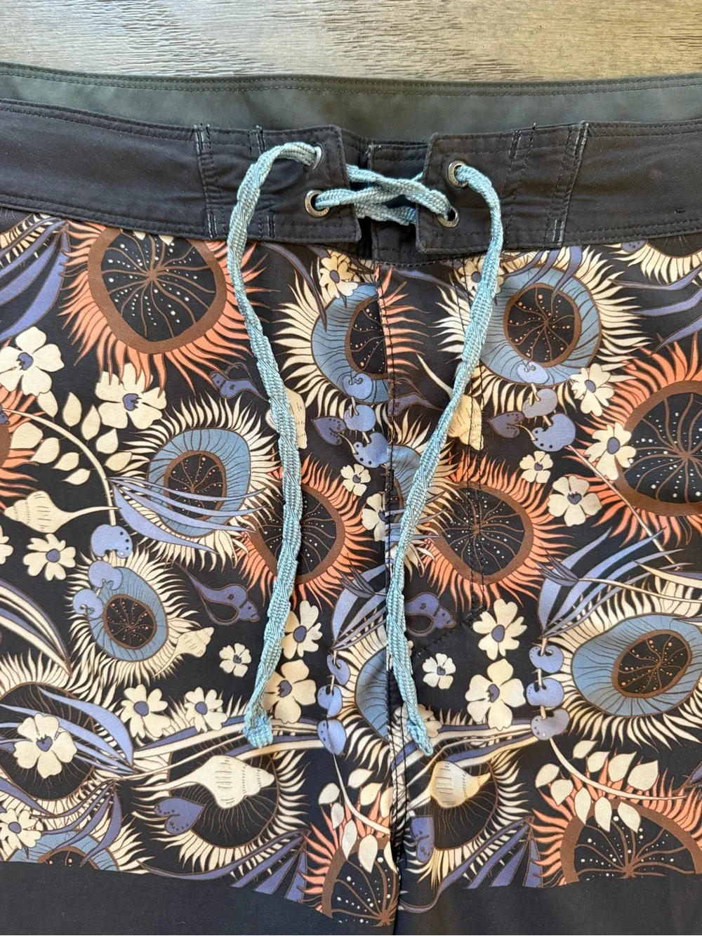 Patagonia Men's Panel Swim Shorts in Blue, Orange & Black